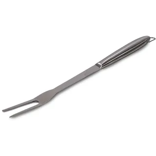 Frischluftküche Grillgabel Edelstahl - Ermöglicht sicheres Aufspießen von Fleisch und Gemüse, ein Muss für jeden Grillmeister, vereinfacht das Handling von Grillgut - Edelstahl, 43cm