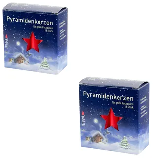 JEKA - Pyramidenkerzen für große Pyramiden Größe 17,2x105mm 18 Stück/Packung (Rot, 36)