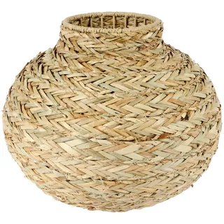 Deko-Vase H 27,5 cm KAISO, H 27,5 cm - Beige - Seegras