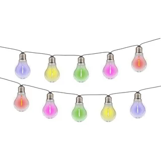 Näve Solarleuchte Linda, Klar, Glas, rund, 370 cm, mit Schalter, Lampen & Leuchten, Außenbeleuchtung, Solarleuchten