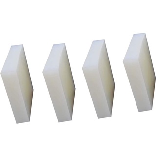 SOFIALXC Silikon-Gummiplatte, weiß, rutschfeste Matte, hohe Temperatur, 100 mm x 100 mm x 5 mm, 4 Stück