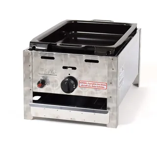 Edelstahl Gasgrill Gasbräter 1-flammig (3,65kW) Gas Grill Gastro Neu P1EM