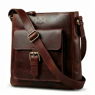 Sid & Vain Yale Umhängetasche Leder Braun