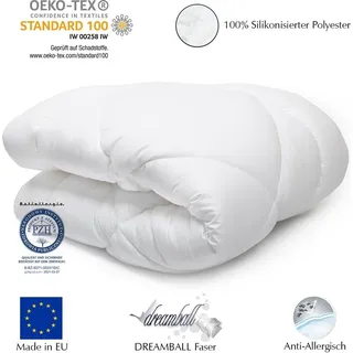 H&F Heimtextilien Bettdecke 155x200 Winterbettdecke | Warm and Weiche | Steppdecken bezug: 100% mikrofaser | Allergiker bettwäsche mit | Füllung:... - Weiß
