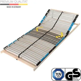 Sleepneo - Ergonomischer 7 Zonen Lattenrost 100x200, Kopfteil mehrfach verstellbar, 42 Latten, Buchenholz, Made in Germany, Selbstmontage,Traglast