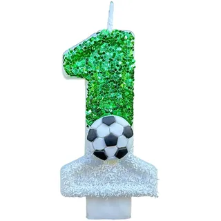 Fiauli Football Party Dekorationen Geburtstag Kerzen Kerzenset umweltfreundlich ohne Geruchsabwälz Design. 1