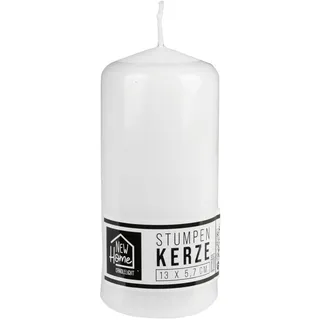 Buri Stumpenkerze weiß Adventskerzen Weihnachtskerze Stumpen Kerze Deko 12,5cm