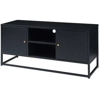 [en.casa] Janakkala Lowboard 120 x 40 x 55 cm Schwarz Metall