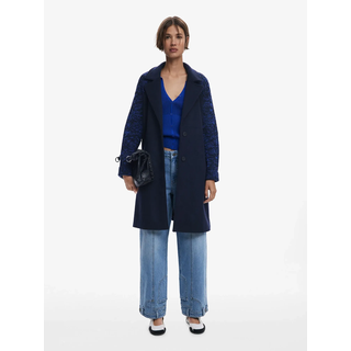 Desigual Wintermantel blau / schwarz M