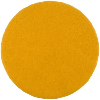 myfelt Stuhlkissen Filz Sitzauflage ⌀ 36 cm, beidseitig verwendbar, 100 % reine Schurwolle gelb