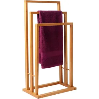 Spetebo - 1.09 Handtuchhalter Bambus - 40x24.5x82cm - Towel Rack