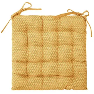 Atmosphera Createur d ́interieur Stuhlkissen, Gelb, Naturmaterialien, Wohntextilien, Kissen, Sitzkissen