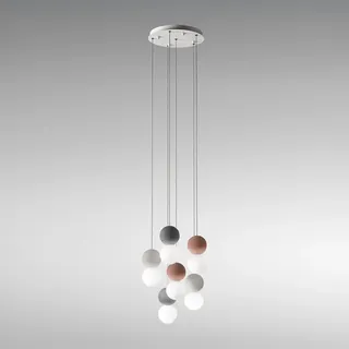 Gea Luce Sfera 6-flg. 6 x G9 Durchmesser Betonkugeln und Opalglas