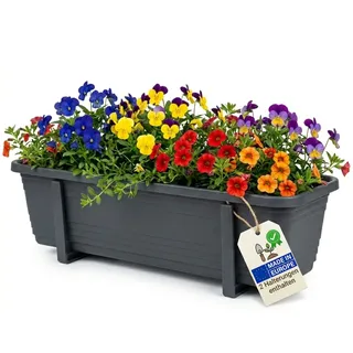 BigDean Blumenkasten 60 x 17,5 x 14,5 cm Anthrazit