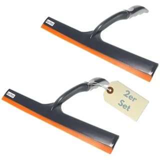 GarPet Duschabzieher 2er Set Glasabzieher mit Silikonlippe 30 cm Abzieher Dusche Abzieher
