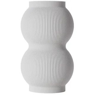 3D Vase Dekovase Danna XL 38cm Bodenvase Deko Vase Pampasgras Trockenblumen (Weiß)