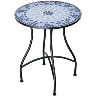 Mosaik Gartentisch Rund Metall 60 cm Mosaiktisch Garten Balkontisch Bistrotisch