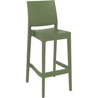 TPFLiving Barhocker Maybrit 0 x 0 cm Oliv