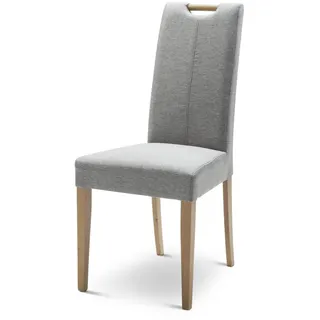 Standard Furniture Polsterstuhl Savona in Stoff sharskin grau/Beine Eiche natur ...