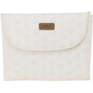 Miffy Mum Moon Wickelauflage für Babys, aus recyceltem Material, wasserabweisend, praktisch und bequem, robust und vielseitig, 40 x 50 cm, Beige/Blau