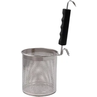 Nudelsieb Nudelkorb aus Edelstahl, Küchensieb Fadennudelsieb Nudel-Schaufel Pasta-Korb Multifunktionale Servierkorb mit Griff, Spaghetti-Korb Gitter Nudelkorb, Nudelsieb, feines Sieb (1PC-Rund-L)