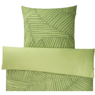 SCHÖNER WOHNEN Renforcé-Bettwäsche - hellgrün - 100% Baumwolle- Maße: 155 x 220 cm - grün