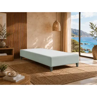Best for Home Boxspringbett Hotelbett, Gästebett, Rahmenbett, Einzelbett, Bettgestell, Massivholz (Seniorenbett, Matratze, Jugendbett, Kinderbett, 1-St., 70x200 80x200 90x200 100x200 cm), Komfortbett, Boxspringgestell, Verschiedene Liefermöglichkeiten grün 100 cm x 200 cm