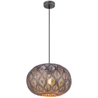 GLOBO LIGHTING Hängeleuchte, Leuchtmittel nicht inklusive, Decken Pendelleuchte im orientalischen Design Hängelampe mit schwarz