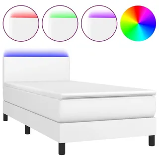 vidaXL Boxspringbett 100 x 200 cm Weiß