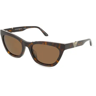 Emporio Armani 0EA4259U Damen-Sonnenbrille Vollrand Cat Eye Acetat-Gestell, braun