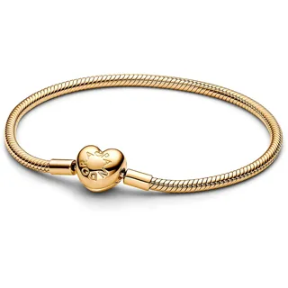 Pandora Moments Schlangen-Gliederarmband mit Herz-Verschluss aus Metall vergoldet 563050C00-20 Größe 20