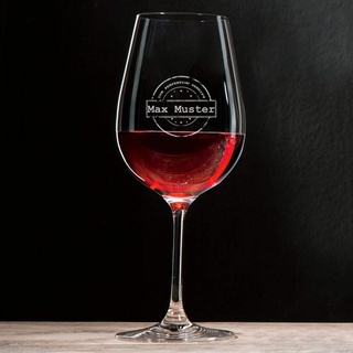 Manutextur Rotweinglas mit Spruch - viele Motive - mit individueller Gravur - personalisiert - Wein-Glas - persönliches Geschenk
