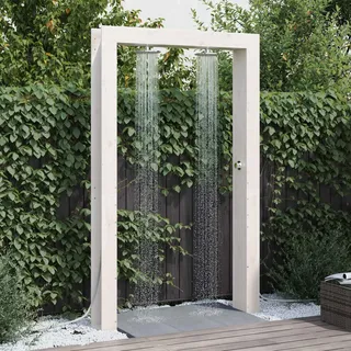 vidaXL Outdoor-Dusche Weiß 137 x 23 x 226 cm