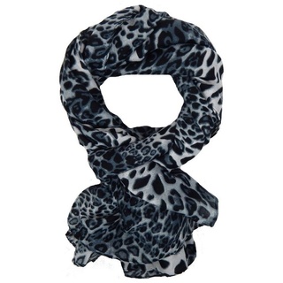 Ella Jonte Modeschal, XXL Leopard Schal braun oder grau schwarz im Animalprint grau