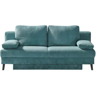 Livetastic Schlafsofa, Türkis, Metall, 2-Sitzer, 194x91x90 cm, Fußauswahl, Stoffauswahl, Wohnzimmer, Sofas & Couches, Schlafsofas, Schlafsofas mit Bettkasten