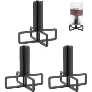 3 Stück Flaschenhalter Flaschentrockner Schwarz, Flaschen Abtropfständer | Hält Flaschen mit Halsdurchmesser ab 2,5 cm, ideal für SodaStream, Babyflaschen und Trinkflaschen