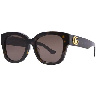 Gucci GG1550SK 002 Havana/Brown Square Damen Sonnenbrille Havanna 54/18/150, Havanna, 54/18/150 - 54/18/150