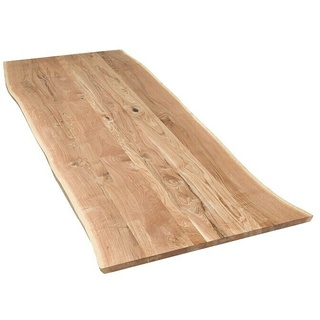 Tischplatte mit Waldkante  (Eiche, 200 x 80 x 2,6 cm)
