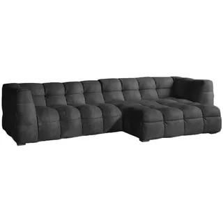 KAWOLA Ecksofa Velvet Grau