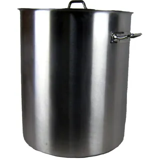 AcMax Kochtopf Gastrotopf Topf XXXL Edelstahl 115 Liter Edelstahl mit Deckel Gro
