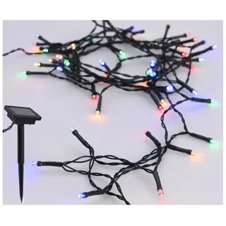 Spetebo Lichterkette Kunststoff 7 m 50 LED inkl. Solarzelle mehrfarbig