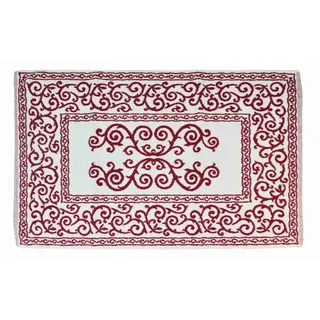 Casatessile Baumwolle-Bad-Teppich Augusta - Bordeaux, 60x90 cm.