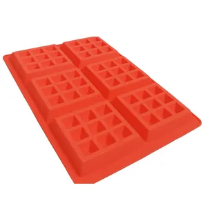 Selecto Bake Rechteckige Waffelform aus Silikon, Schokolade, Gelee, Brötchen und herzhafte Kuchen am Stiel, zum Selbermachen