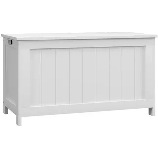 Homcom Truhe, Aufbewahrungsbox, Auflagenbox mit Griff, Gerätetruhe mit Deckel,