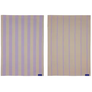 Mette Ditmer - Stripes Küchenhandtuch, sand (2er-Set)