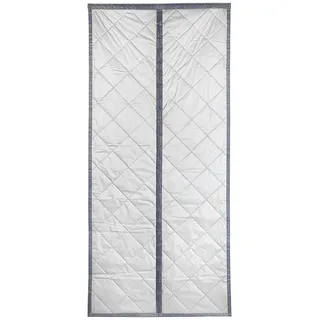 Maximex Türvorhang Wärmeschutz 2in1 (1 St), Klettband, verdunkelnd, Polyester, 90x200 cm, Thermo-Vorhang, reflektierende Außenseite, blickdicht grau