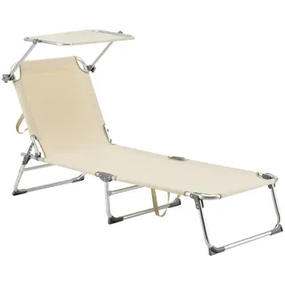 [en.casa] Legorreta Sonnenliege 189 x 57 x 28 cm Beige