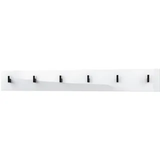 Vladon Garderobenpaneel Linea V1 110,5 x 14,5 x 3,5 cm Weiß Hochglanz