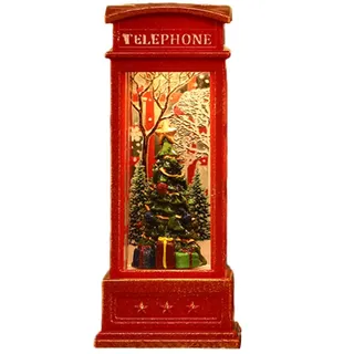 Weihnachts-Schneekugeln, Schneekugeln Weihnachten Mit Musik, Telefonzelle, Weihnachts-Schneekugel-Laterne Für Die Dekoration Ihres Ferienhauses(C)