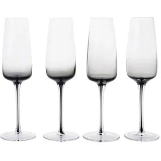 Fürstenhof Sektglas Sofia 4tlg. Glas Schwarz